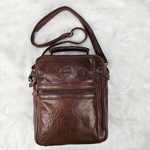 Mancini Arizona Collection Cognac Leather Unisex Bag